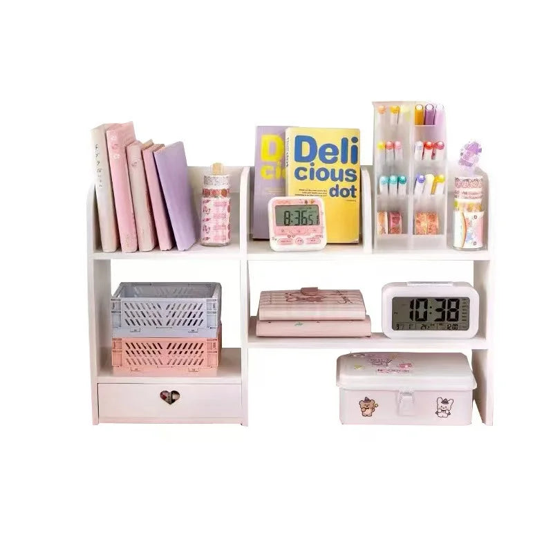 Double Layer Desktop Organizer Rack For Office And Cosmetics
