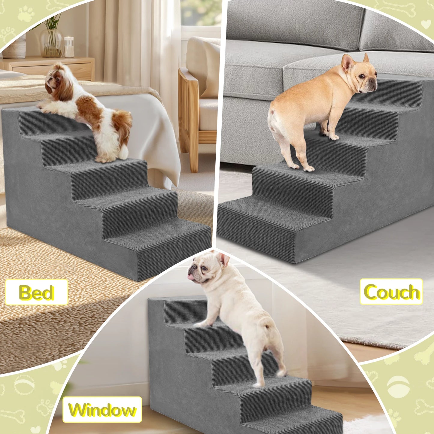Niubya 4 Tier Staircase Non Slip For Cats And Dogs