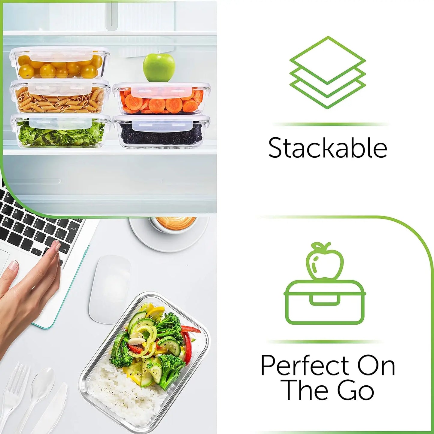 Glass Meal Prep Containers With Lids Dishwasher Safe