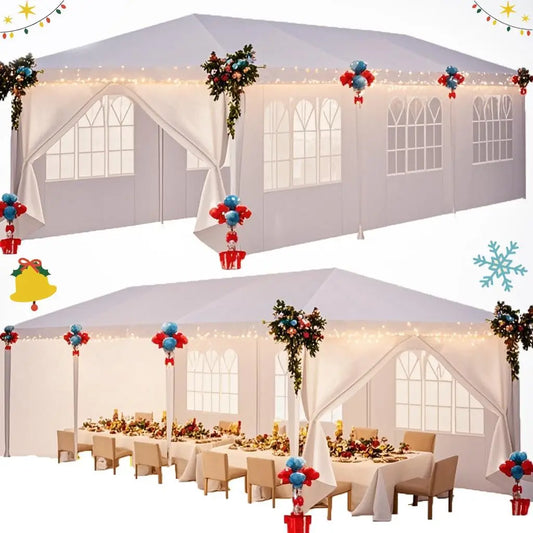10x10/10x20/10x30 Party Tent Outdoor Canopy Tent with Removable Sidewalls, Waterproof Party Tents for Parties,Wedding Events,BBQ