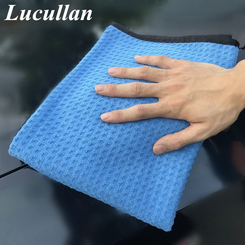 Lucullan Microfiber Waffle Towel Wont Scratch Or Swirl Glass Mirror