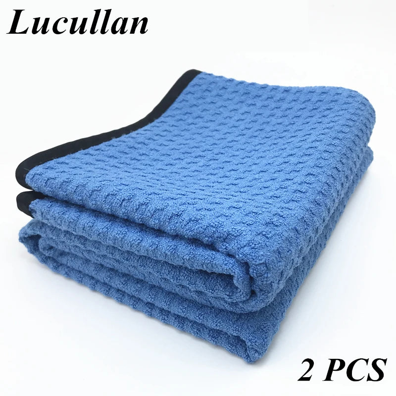 Lucullan Microfiber Waffle Towel For Glass Paint Mirror Cleaning