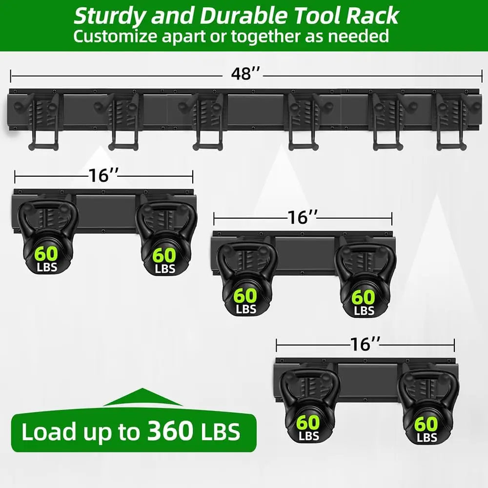 XMSJ Wall Mount Tool Organizer for Garage Heavy Duty Rails