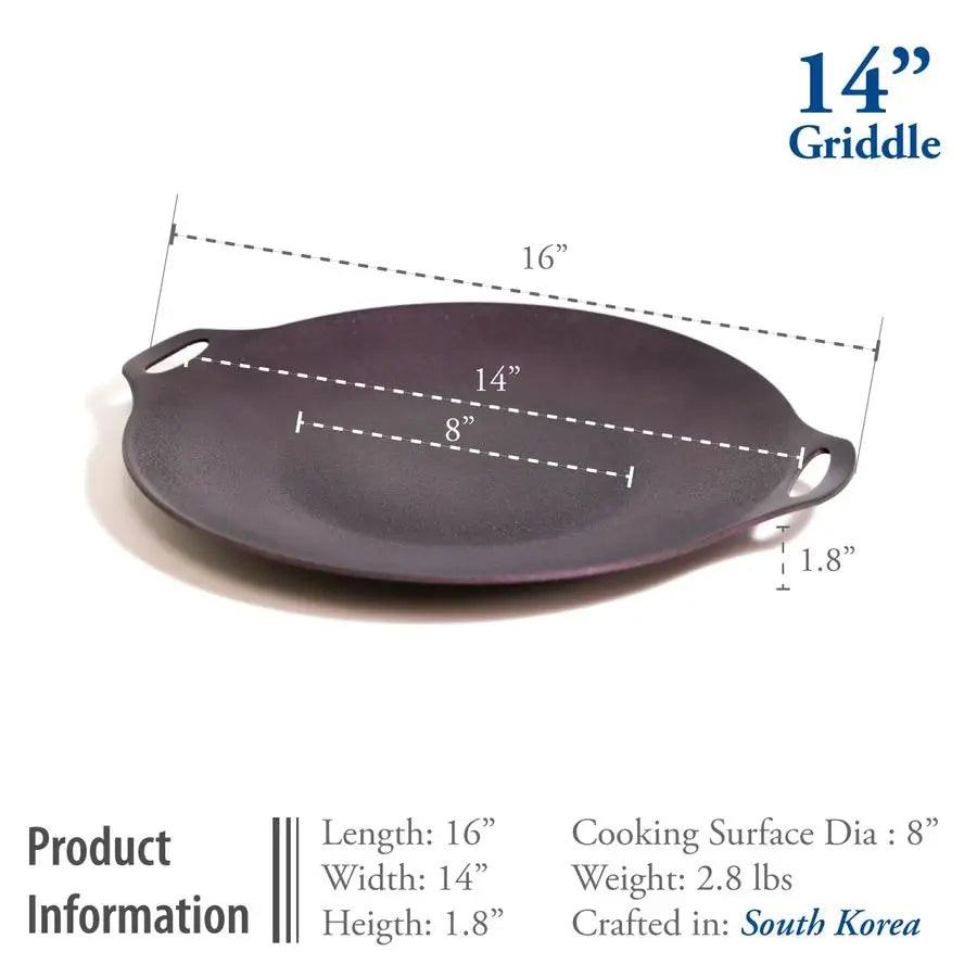 Nonstick Korean BBQ Teppanyaki Griddle Pan Induction Ready