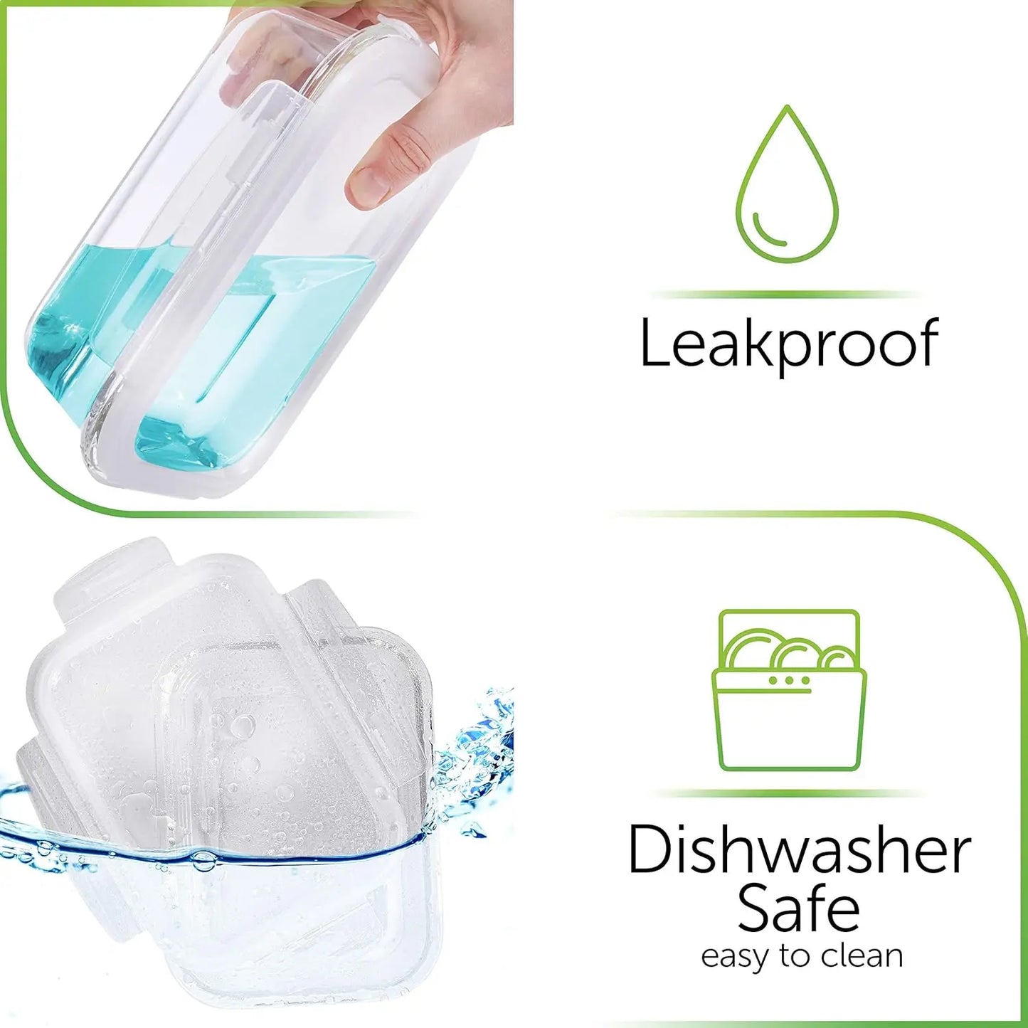 Glass Meal Prep Containers With Lids Dishwasher Safe