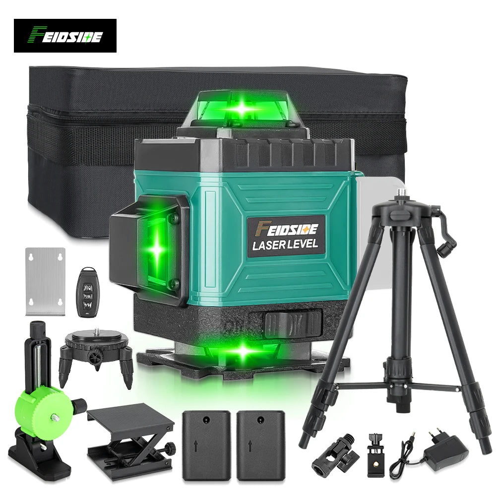 FEIDSIDE 16-Line 4D Laser Level Self Leveling With Tripod