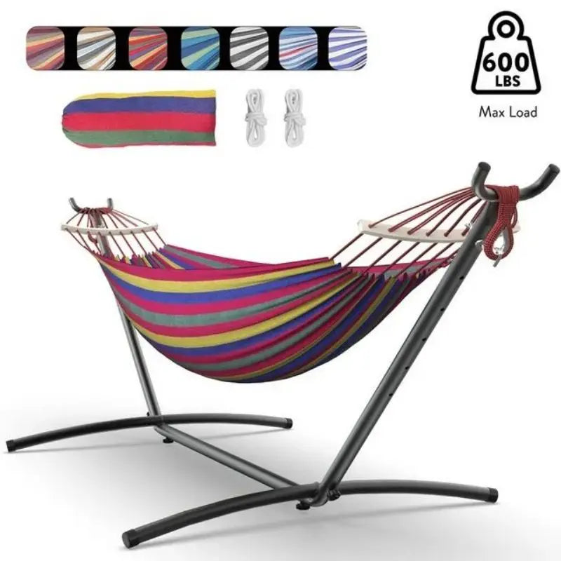 Gyroor Hammock With Adjustable Stand Storage Bag 600 Pound Capacity