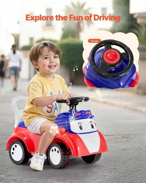 Ride On Push Car For Toddlers With Music And Storage