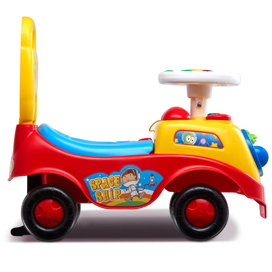 Toddler Sit Stand Ride On Car With Horn Steering Wheel