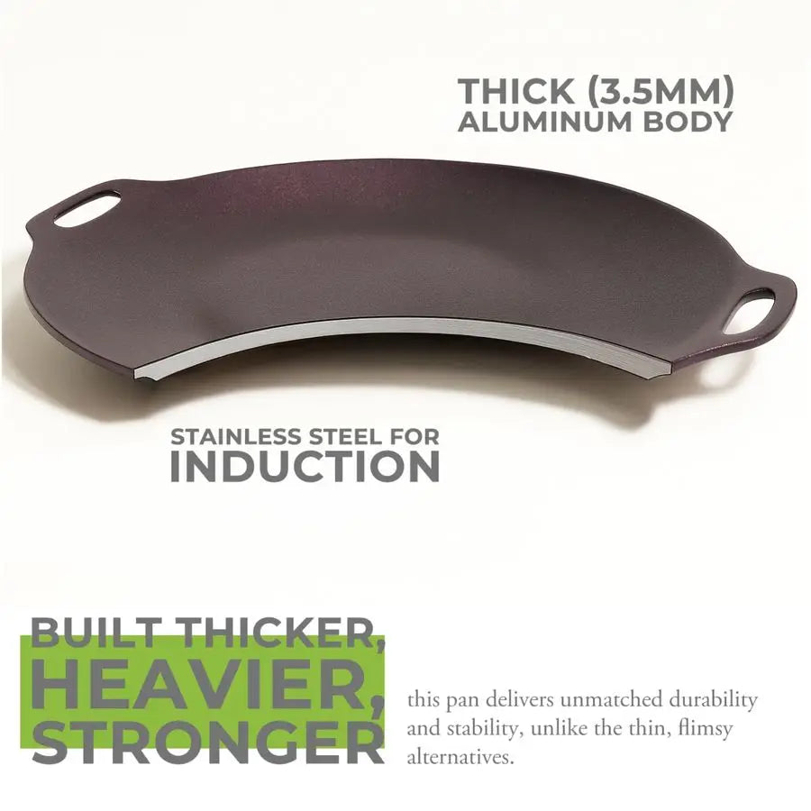 Nonstick Korean BBQ Teppanyaki Griddle Pan Induction Ready