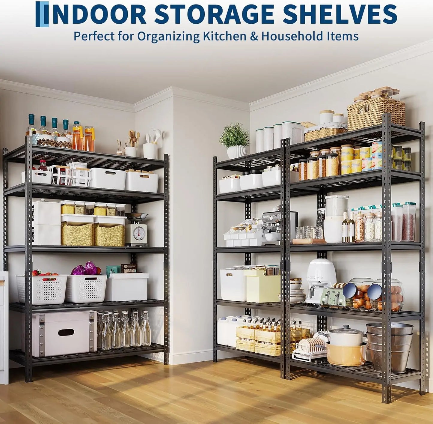 TWISTER.CK Garage Shelving 2200LBS Heavy Duty 5 Tier Adjustable Rack