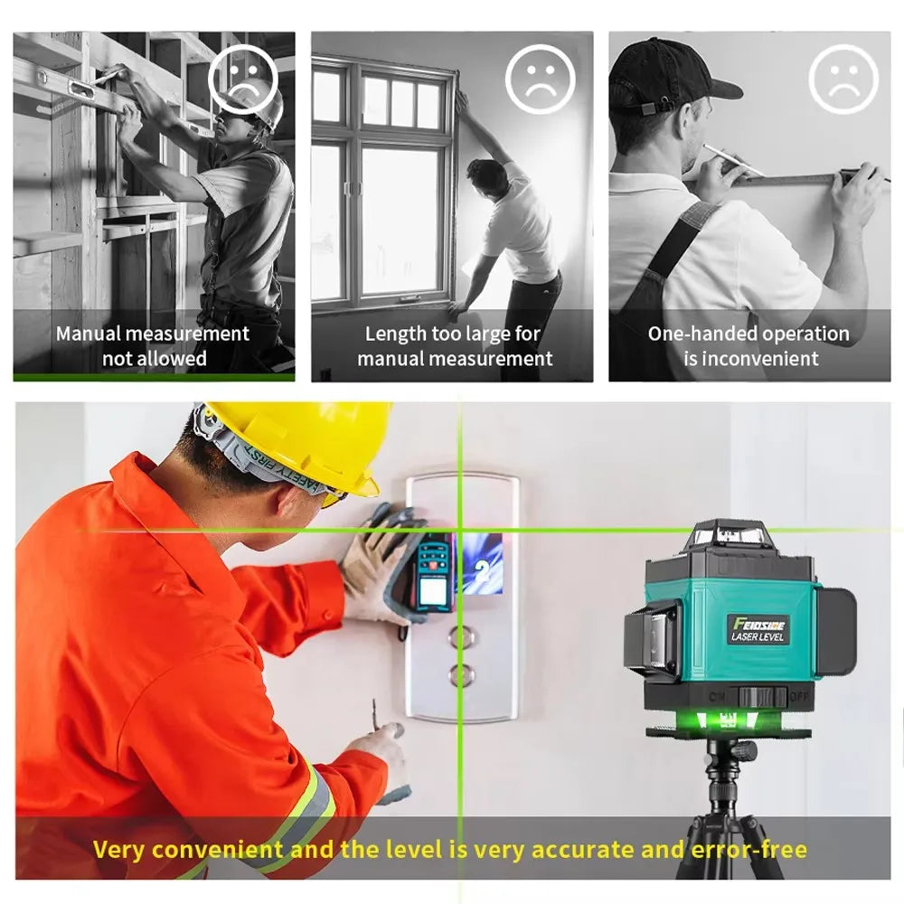 FEIDSIDE 16-Line 4D Laser Level Self Leveling With Tripod