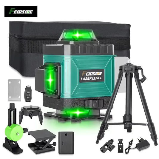 FEIDSIDE 16-Line 4D Laser Level Self Leveling With Tripod
