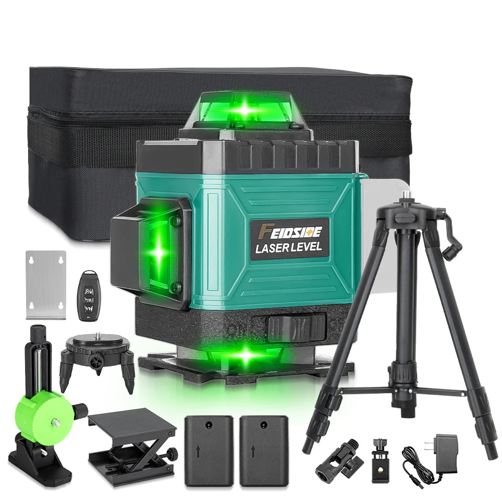 FEIDSIDE 16-Line 4D Laser Level Self Leveling With Tripod