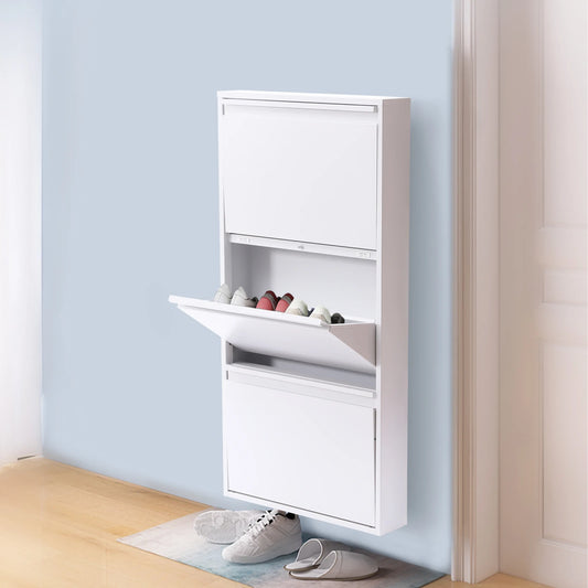 Bymaocar 3-Tier Flip Shoe Storage Cabinet With Noiseless Dampers