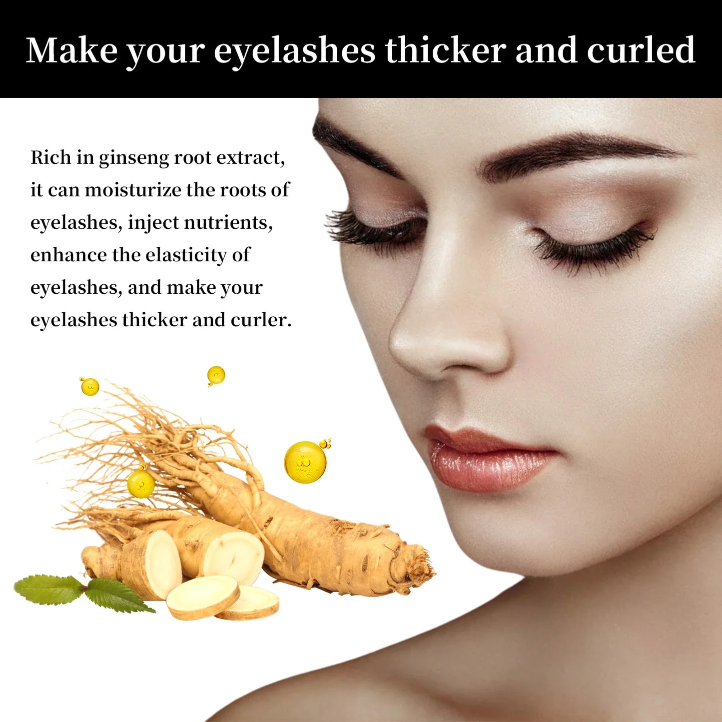 Jaysuing Waterproof Mascara Set 3pcs Thickening Curling Long Lasting