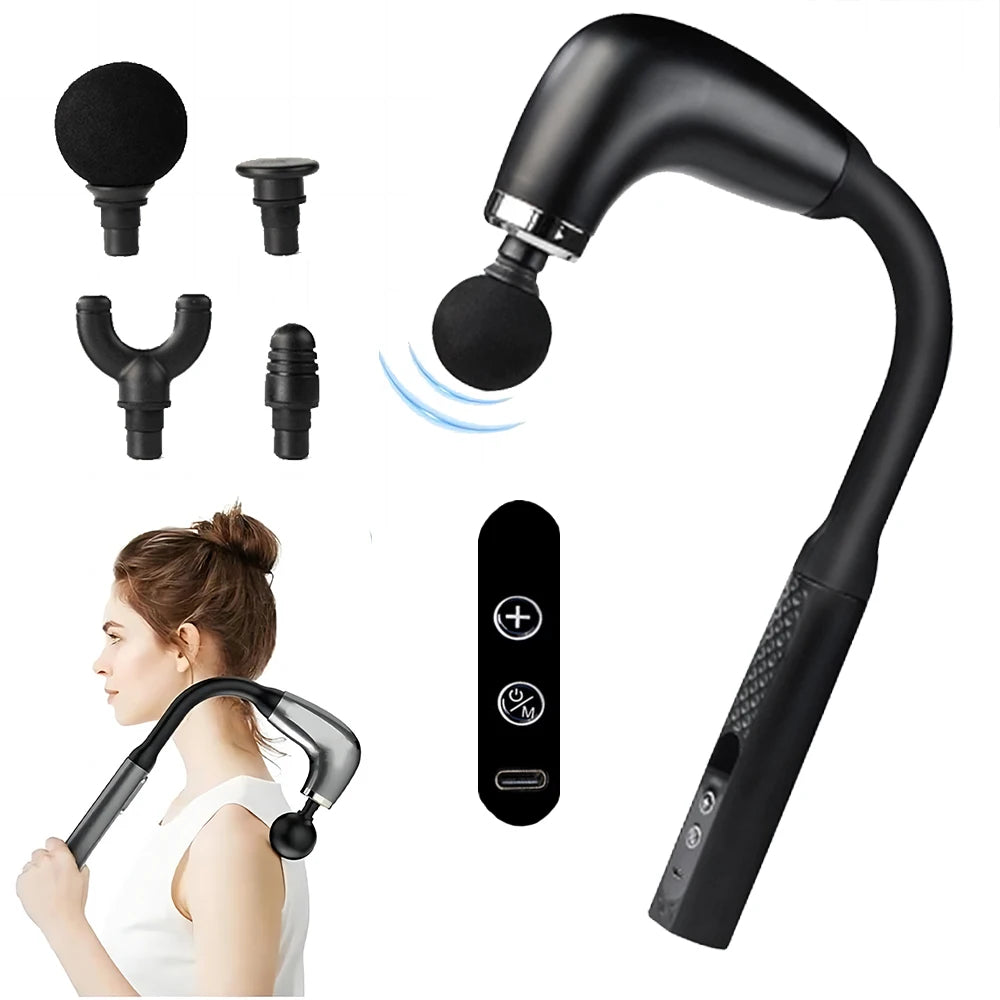 Portable Fascial Massage Gun Electric Percussion Massager With LED Screen