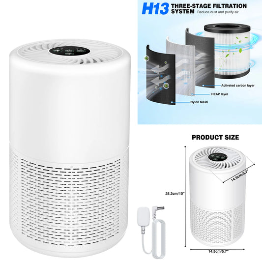 DayPlus Air Purifier For Home Bedroom H13 True HEPA Filter
