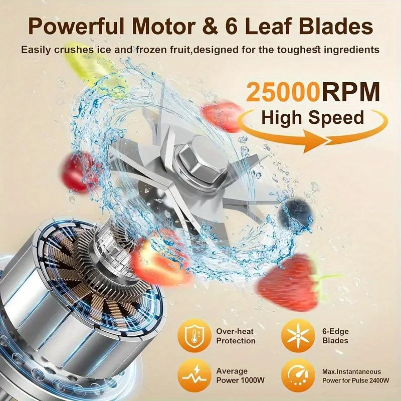 AMERZIS 120V Mixing Cooking Machine for Juicing and Smoothies