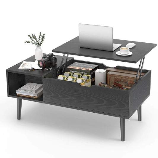 JHK Lift Top Coffee Table For Living Room With Storage
