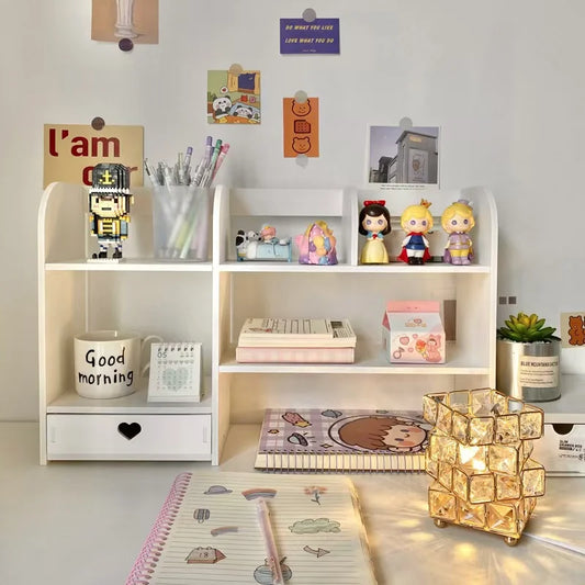 Double Layer Desktop Organizer Rack For Office And Cosmetics