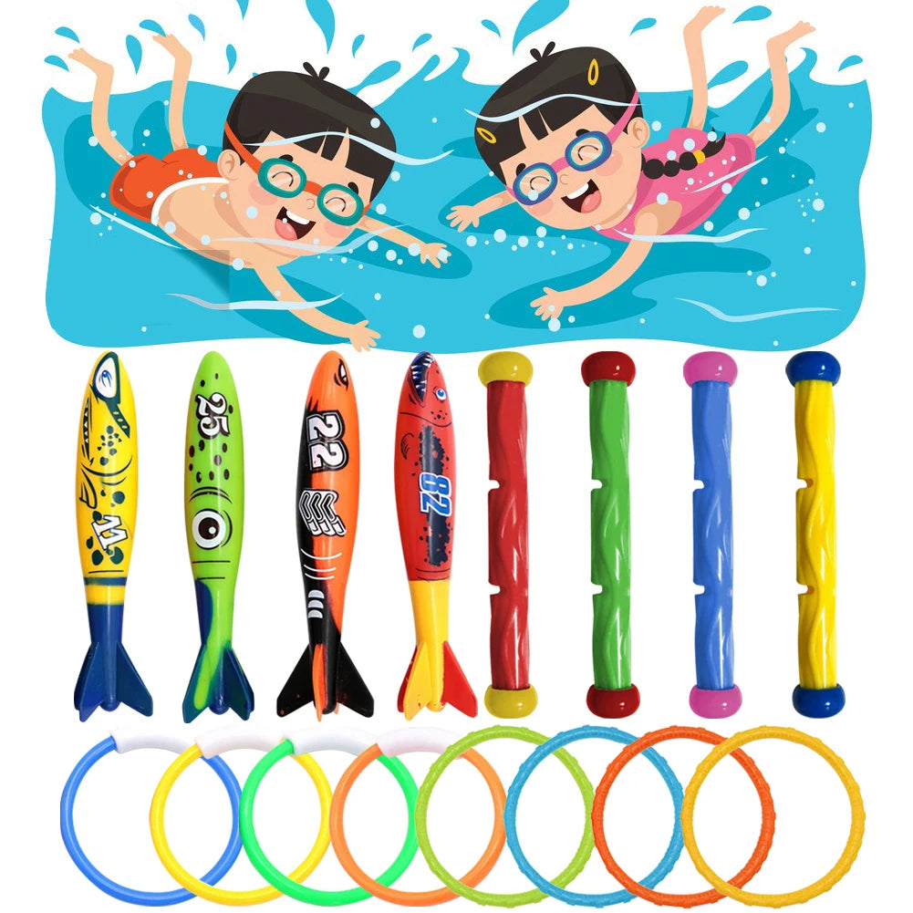 4Pcs Pool Games Sinking Set Underwater Diving Toys