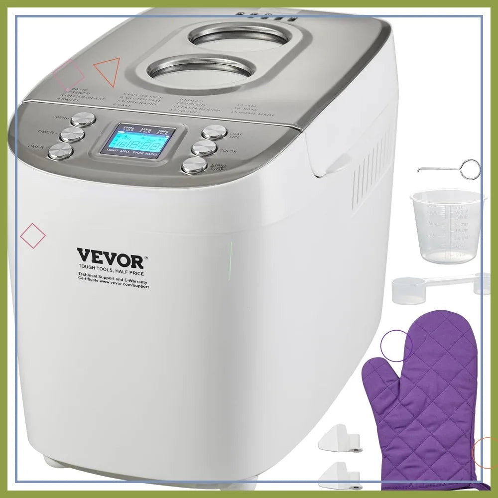 Automatic Bread Maker With 15 Menus And Gluten Free Setting