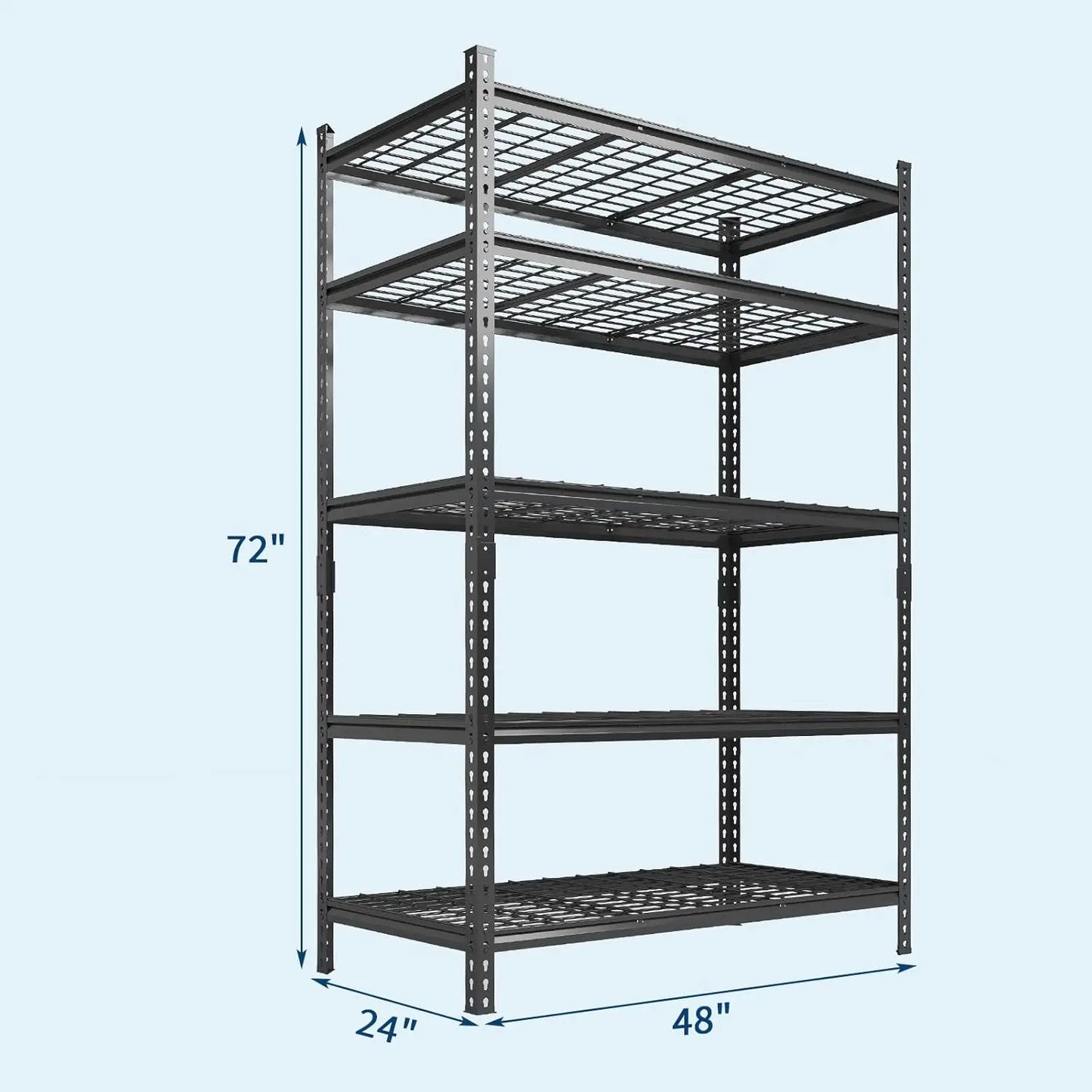 TWISTER.CK Garage Shelving 2200LBS Heavy Duty 5 Tier Adjustable Rack