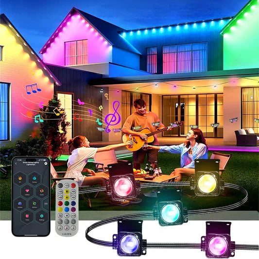 Outdoor RGB LED Lights IP67 Waterproof Smart Eave Roof Decor