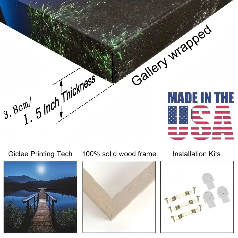 Hign-concerned Chemical Wood Frame Canvas Print Wall Art