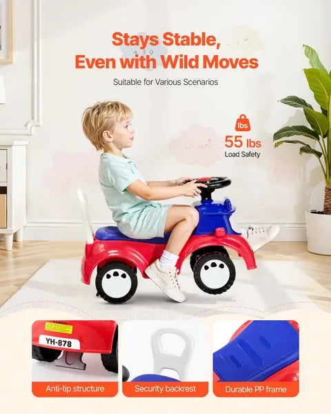 Ride On Push Car For Toddlers With Music And Storage