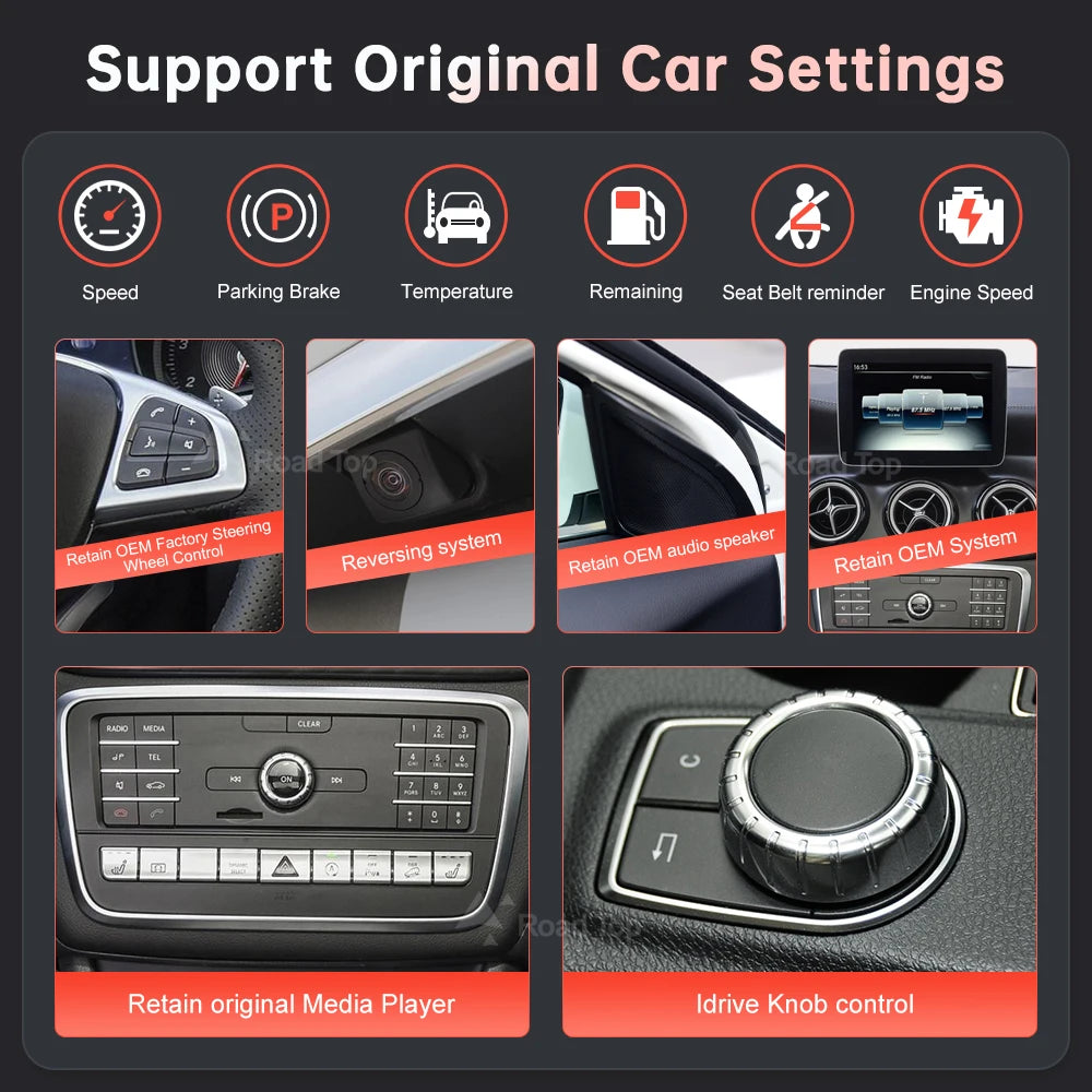 Wincago Wireless CarPlay Android Auto Display for Mercedes-Benz CLA GLA