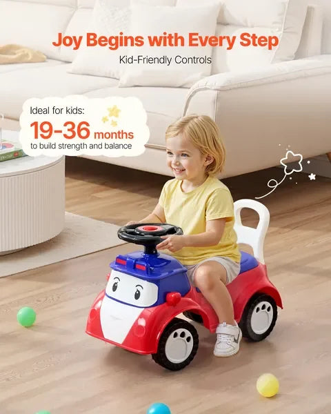 Ride On Push Car For Toddlers With Music And Storage