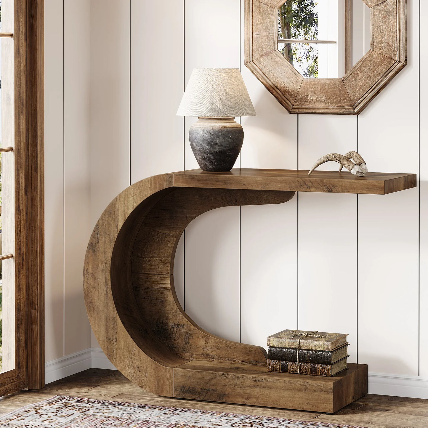 Tribesigns Mid-Century Modern Console Table For Entryway