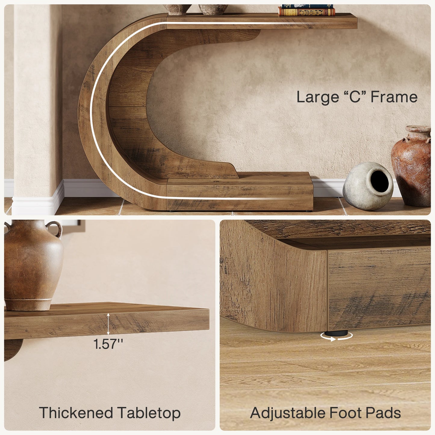 Tribesigns Mid-Century Modern Console Table For Entryway
