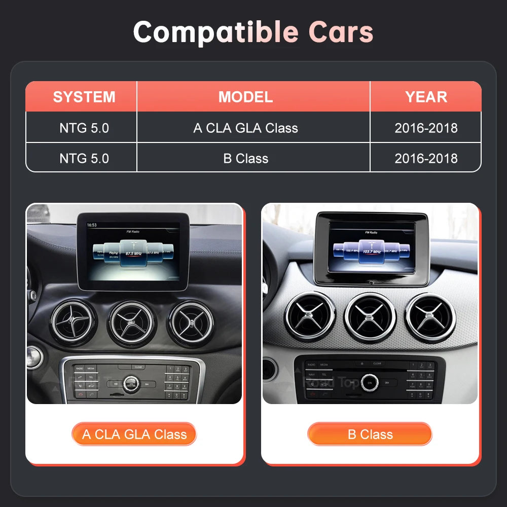 Wincago Wireless CarPlay Android Auto Display for Mercedes-Benz CLA GLA