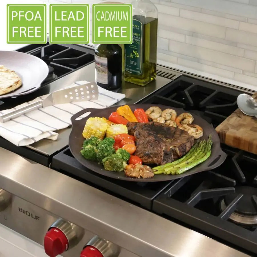 Nonstick Korean BBQ Teppanyaki Griddle Pan Induction Ready