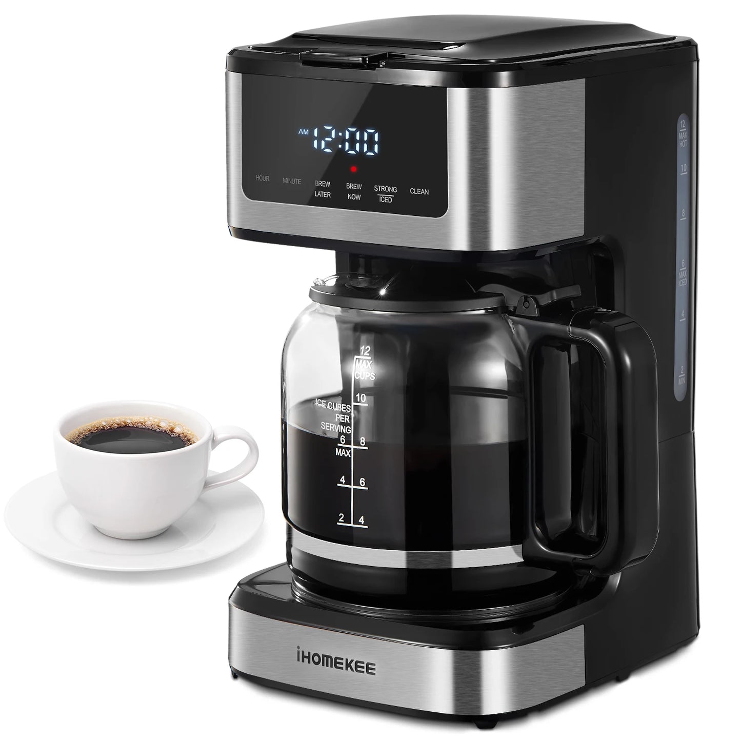 Yabano Programmable Drip Coffee Maker With Iced Coffee Touch Screen