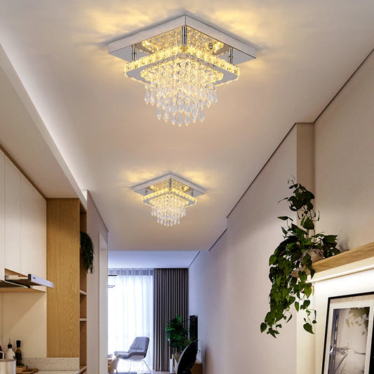 VETRULUS Crystal Ceiling Lamp Chandelier for Living Dining Room