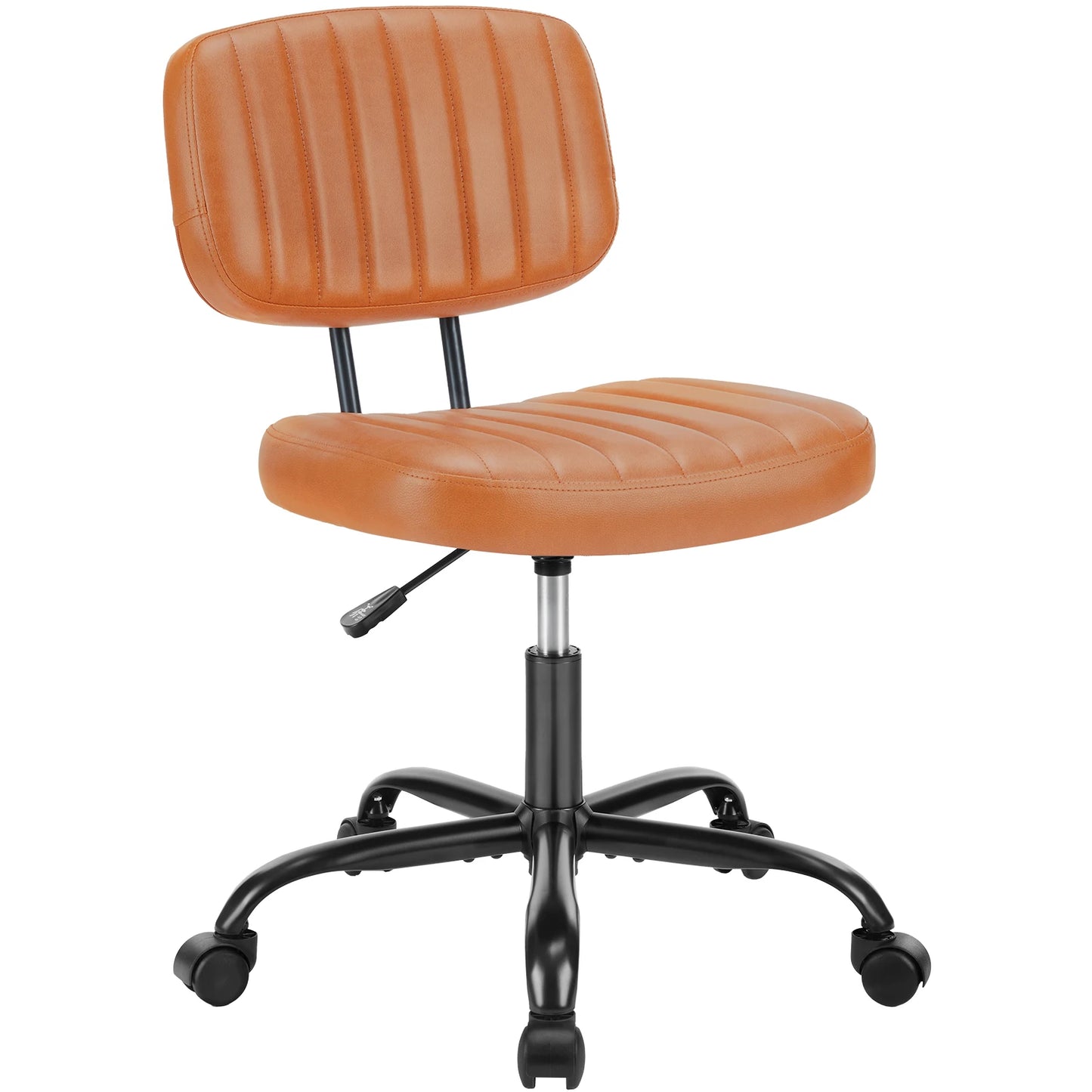 JHK Armless Office Desk Chair With Lumbar Support And Wheels