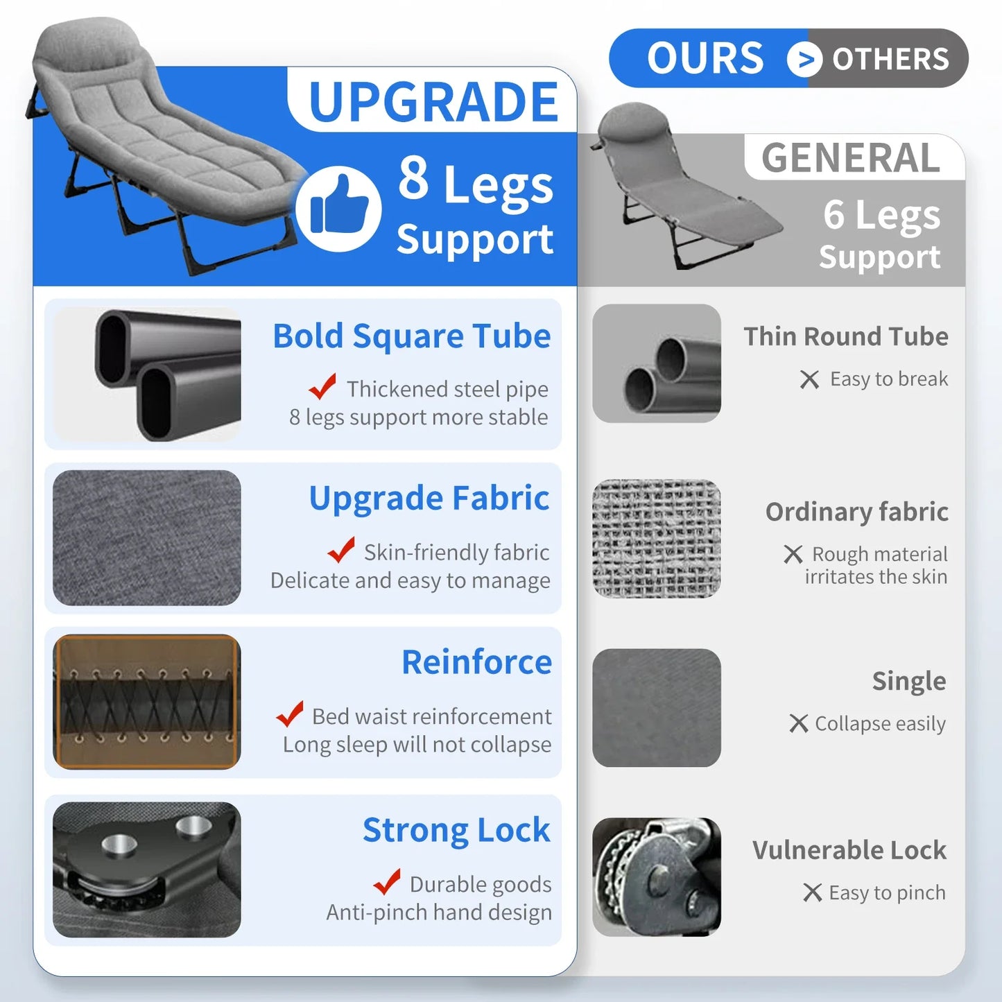 Snozeflex Outdoor Folding Bed And Lounge Chair For Garden