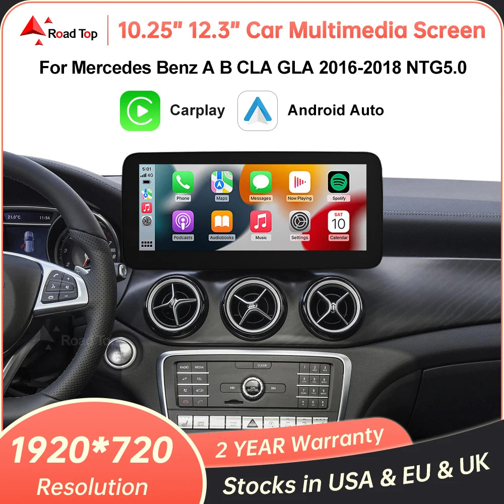 Wincago Wireless CarPlay Android Auto Display for Mercedes-Benz CLA GLA