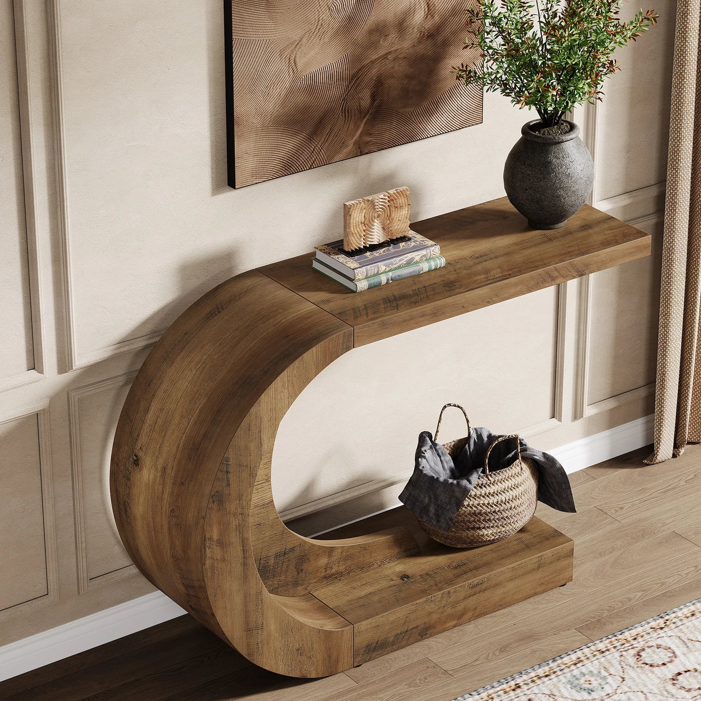 Tribesigns Mid-Century Modern Console Table For Entryway
