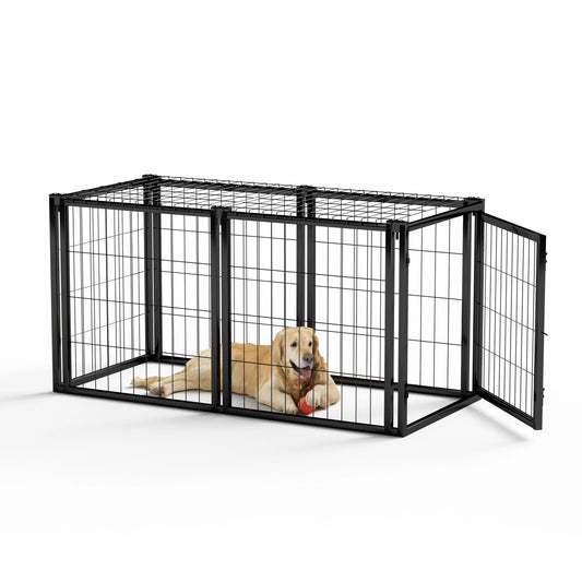 High-Concerned Dog Crate With Top Kennel Indoor Cage