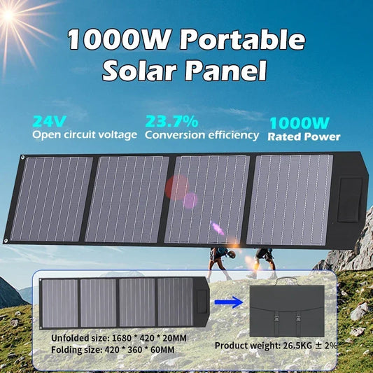 Choice 1000W Foldable Solar Panel For RV Camping 18V 24V